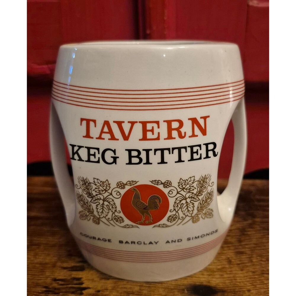 Hancock Corfield Waller HCW Tavern Keg Bitter Beer Stein Glass Mug Great Britain